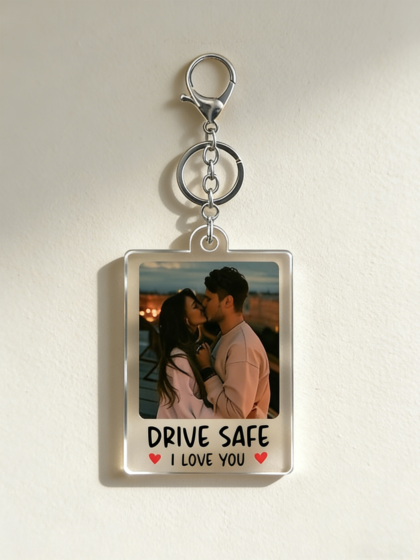 Custom Couple Photo Acrylic Keychain